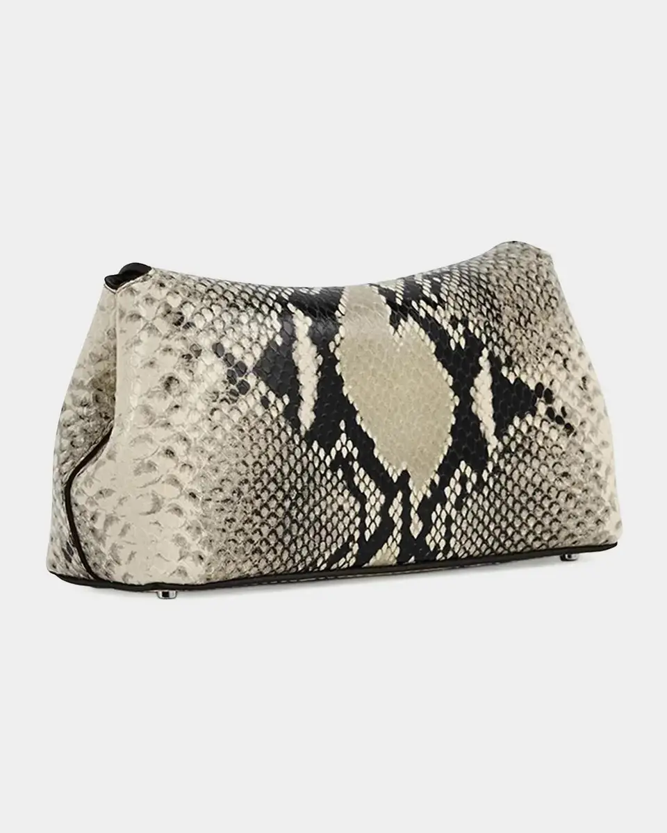 TOTEME T-Lock Mini Python-Print Leather Clutch Bag | Thumbnail 2 TOTEME T-Lock Mini Python-Print Leather Clutch Bag | Thumbnail 2