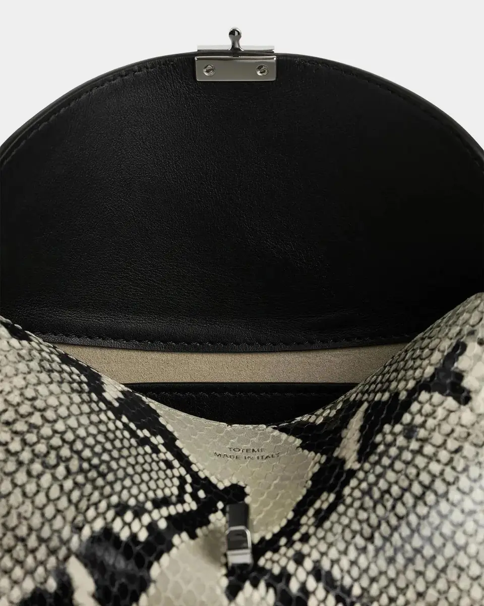 TOTEME T-Lock Mini Python-Print Leather Clutch Bag | Thumbnail 3 TOTEME T-Lock Mini Python-Print Leather Clutch Bag | Thumbnail 3