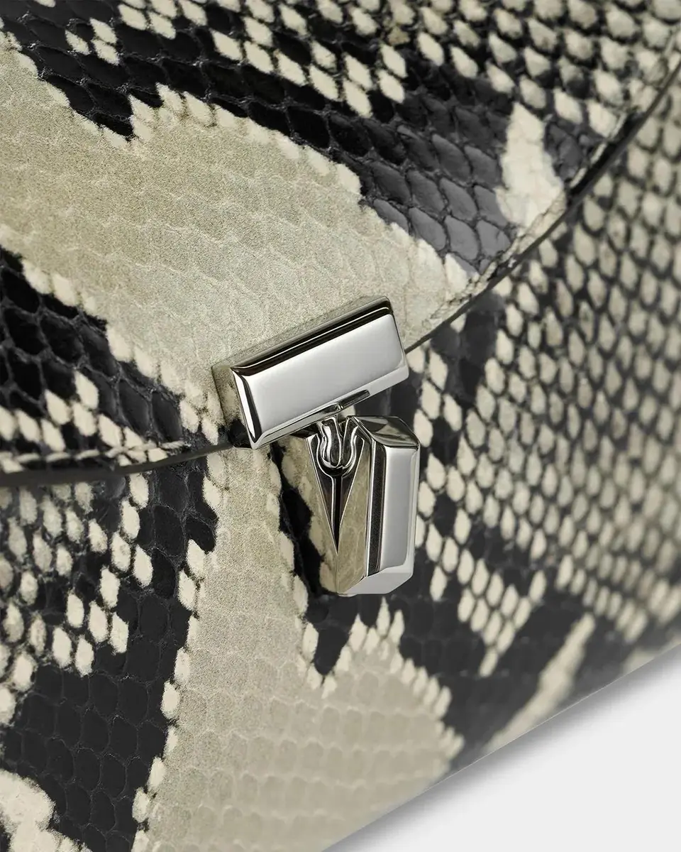TOTEME T-Lock Mini Python-Print Leather Clutch Bag | Thumbnail 4 TOTEME T-Lock Mini Python-Print Leather Clutch Bag | Thumbnail 4
