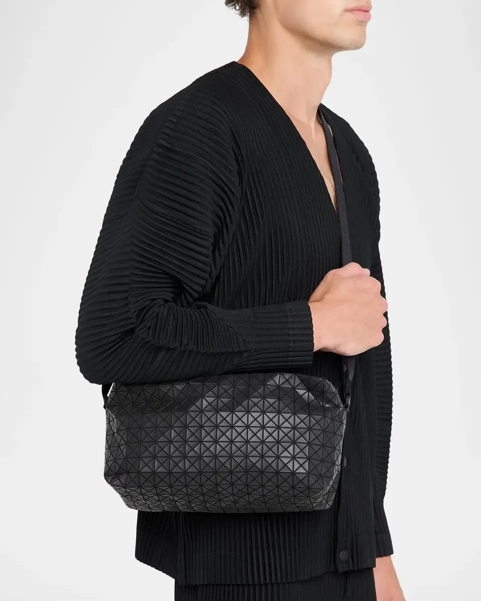 Bao Bao Issey Miyake Men's Geometric Cotton Shoulder Bag | Thumbnail 2 Bao Bao Issey Miyake Men's Geometric Cotton Shoulder Bag | Thumbnail 2