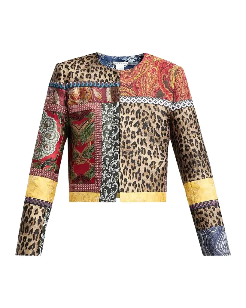 Alice + Olivia Kidman Patchwork Jacket