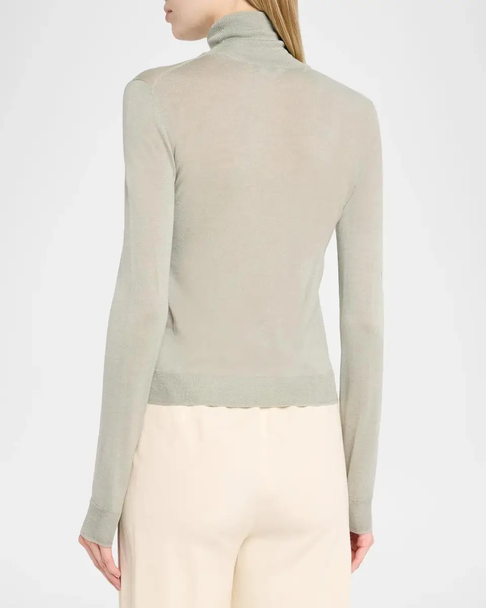 Vince Turtleneck Cashmere-Silk Sweater | Thumbnail 3