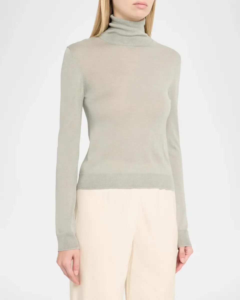 Vince Turtleneck Cashmere-Silk Sweater | Thumbnail 4