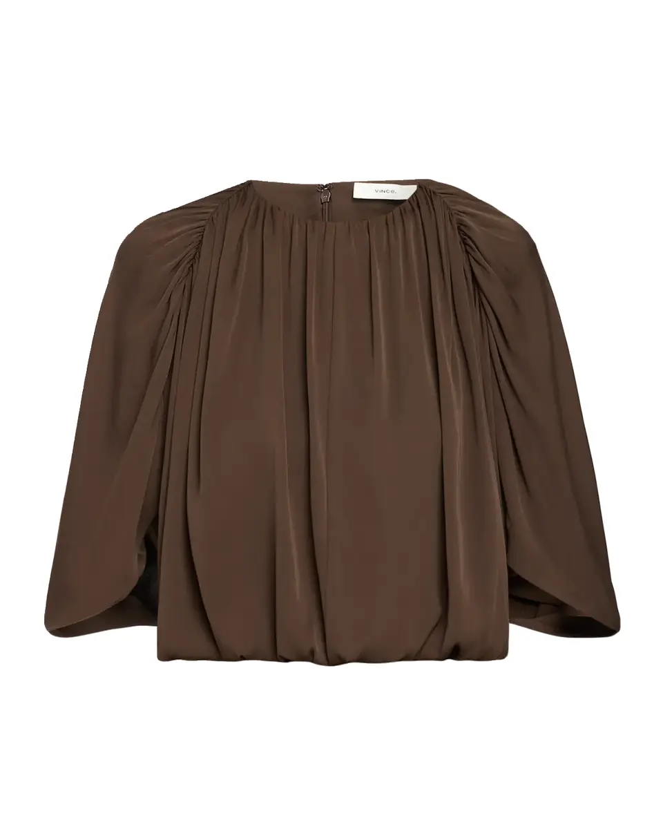 Vince Gathered Cape Bubble Top | Thumbnail 2 Vince Gathered Cape Bubble Top | Thumbnail 2