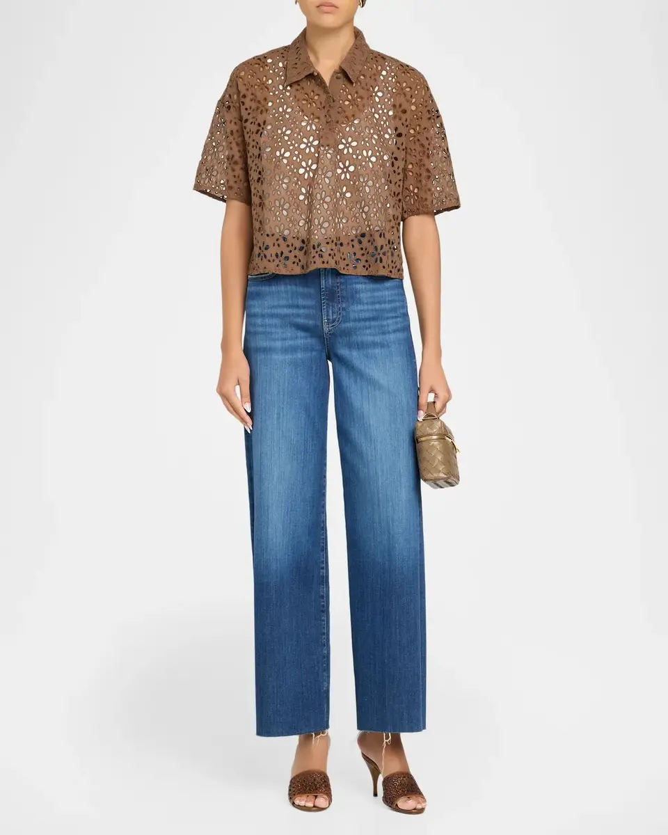 Frame The Downing Eyelet Button-Front Shirt | Thumbnail 2 Frame The Downing Eyelet Button-Front Shirt | Thumbnail 2