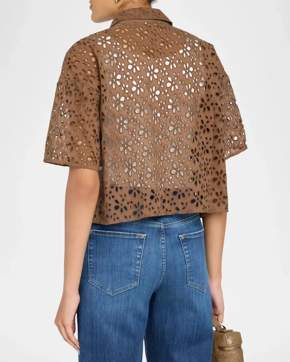 Frame The Downing Eyelet Button-Front Shirt | Thumbnail 3 Frame The Downing Eyelet Button-Front Shirt | Thumbnail 3