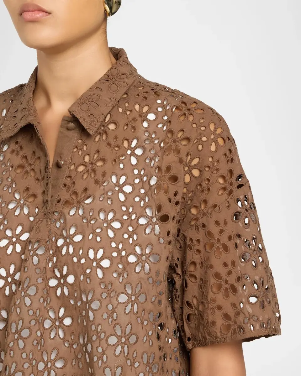 Frame The Downing Eyelet Button-Front Shirt | Thumbnail 5 Frame The Downing Eyelet Button-Front Shirt | Thumbnail 5