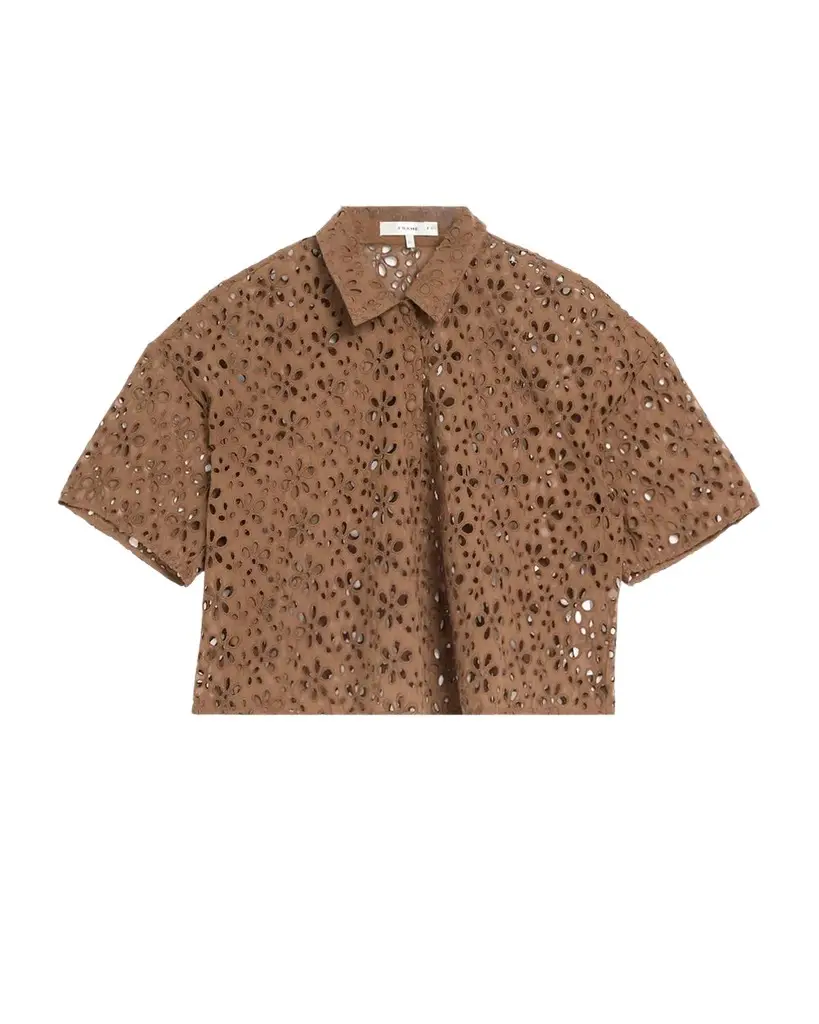 Frame The Downing Eyelet Button-Front Shirt