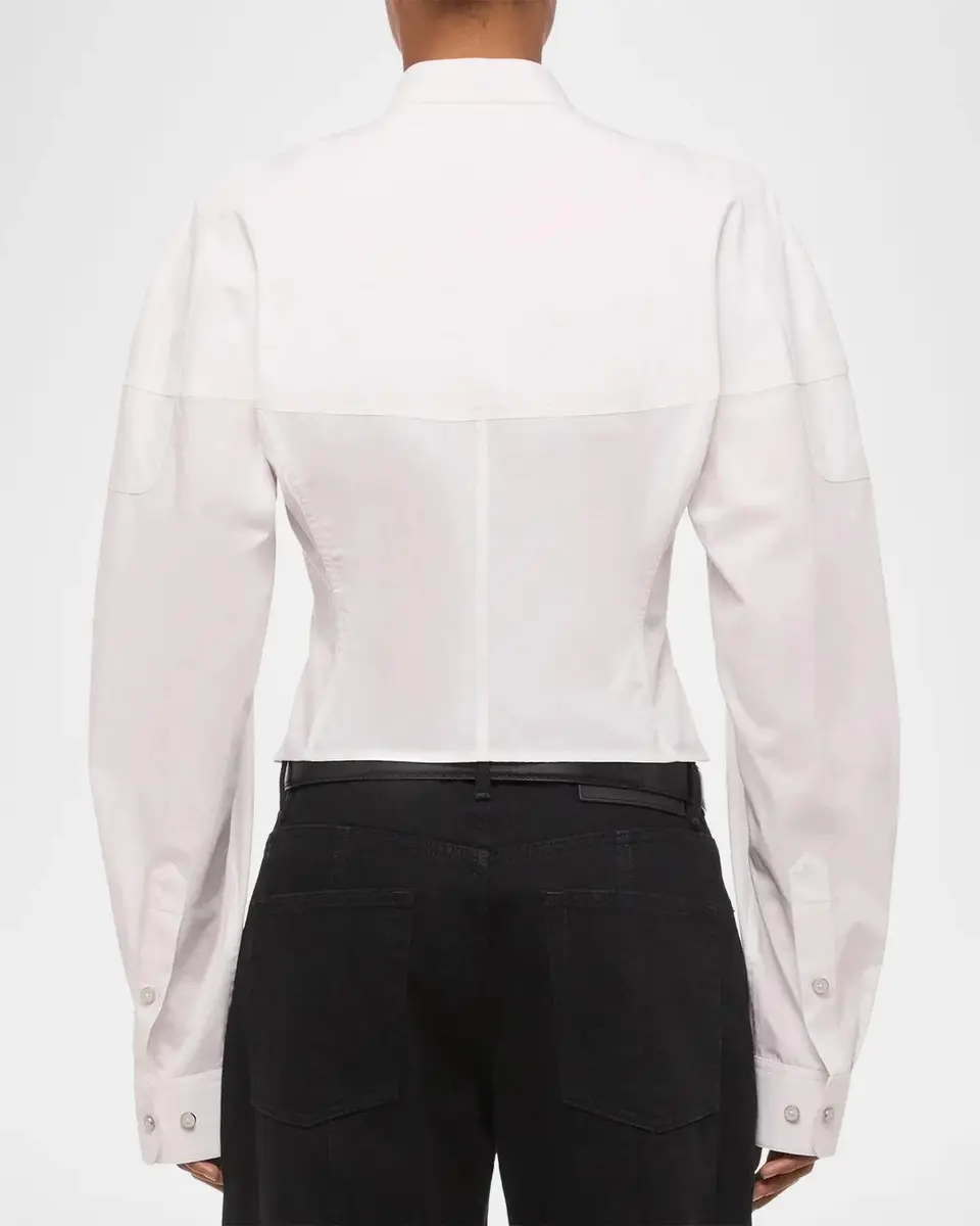 Helmut Lang Cotton Poplin Saddle Shirt | Thumbnail 3 Helmut Lang Cotton Poplin Saddle Shirt | Thumbnail 3