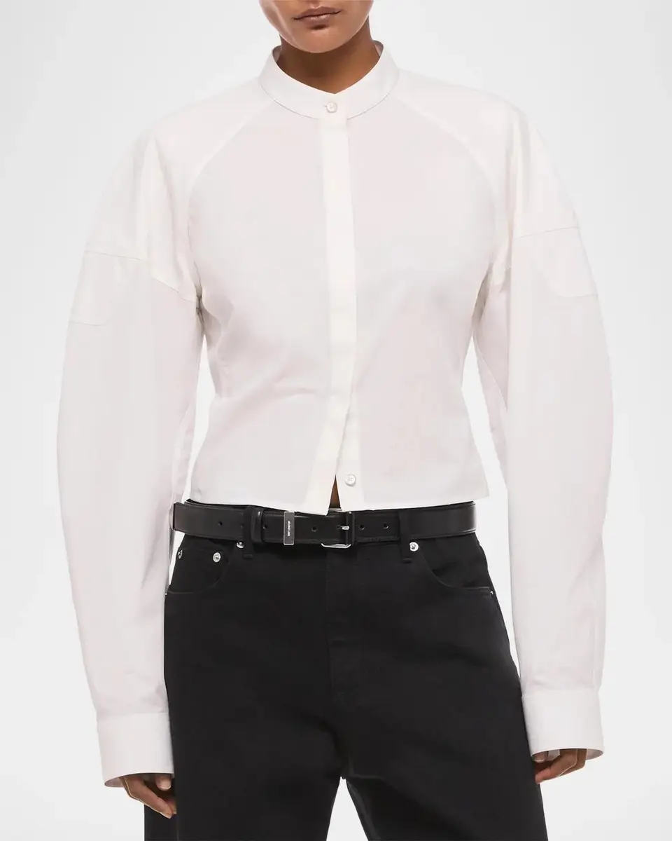 Helmut Lang Cotton Poplin Saddle Shirt | Thumbnail 4 Helmut Lang Cotton Poplin Saddle Shirt | Thumbnail 4