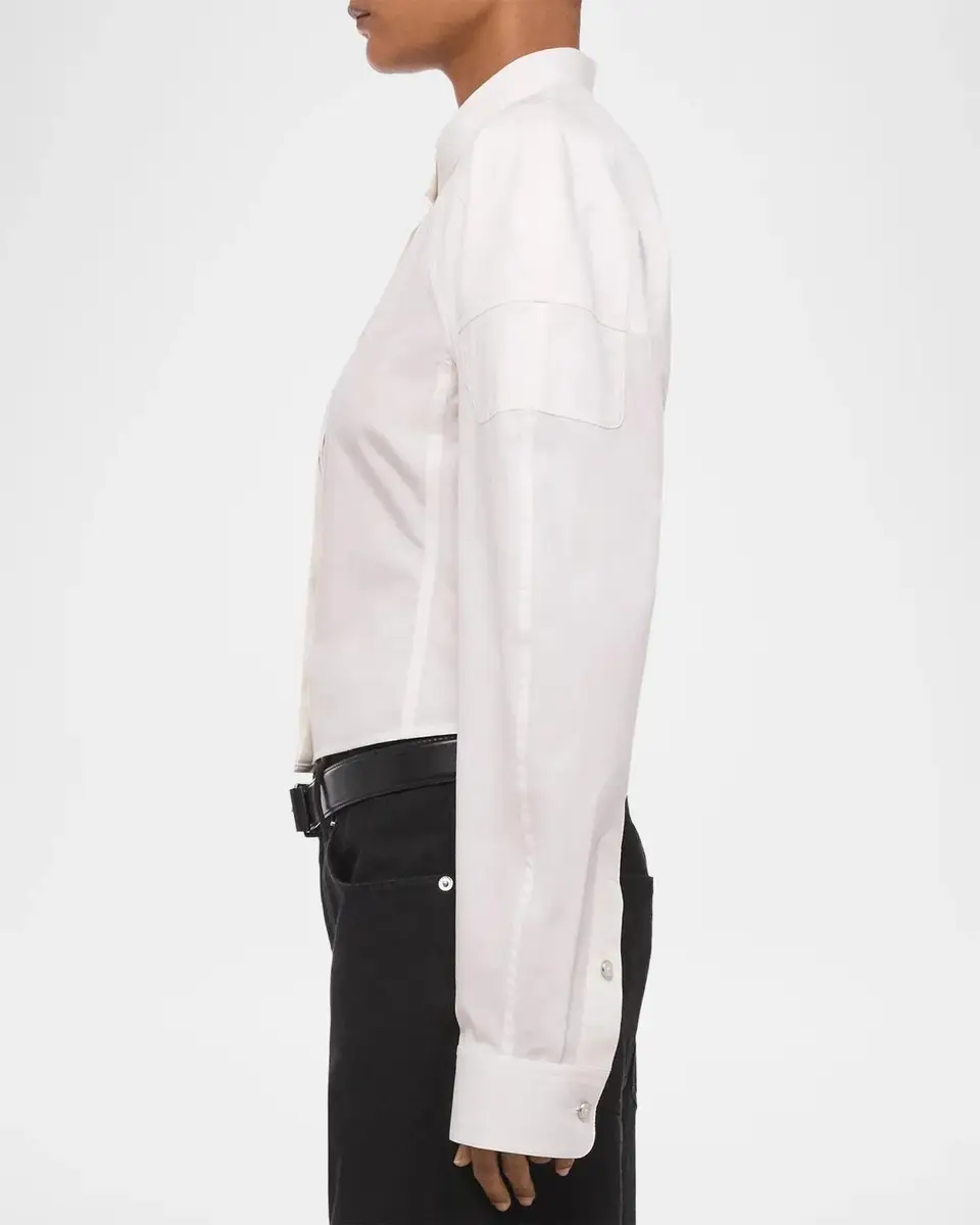 Helmut Lang Cotton Poplin Saddle Shirt | Thumbnail 6 Helmut Lang Cotton Poplin Saddle Shirt | Thumbnail 6