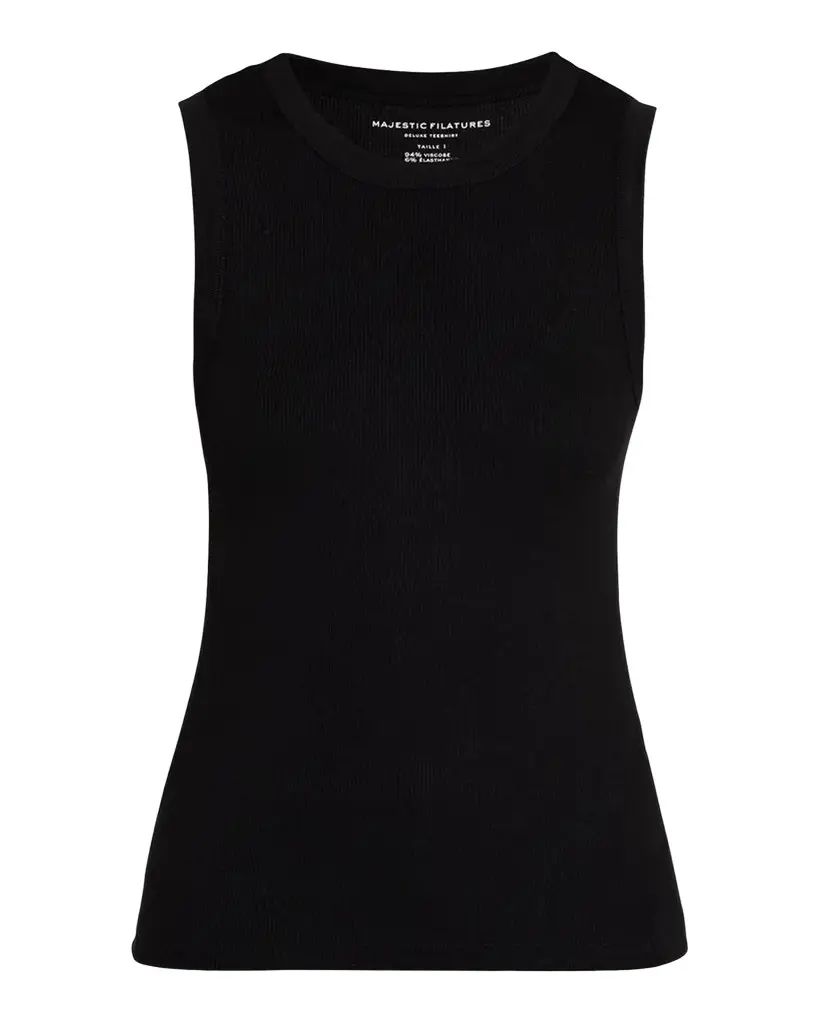 MAJESTIC FILATURES Soft Touch Rib Knit Tank Top