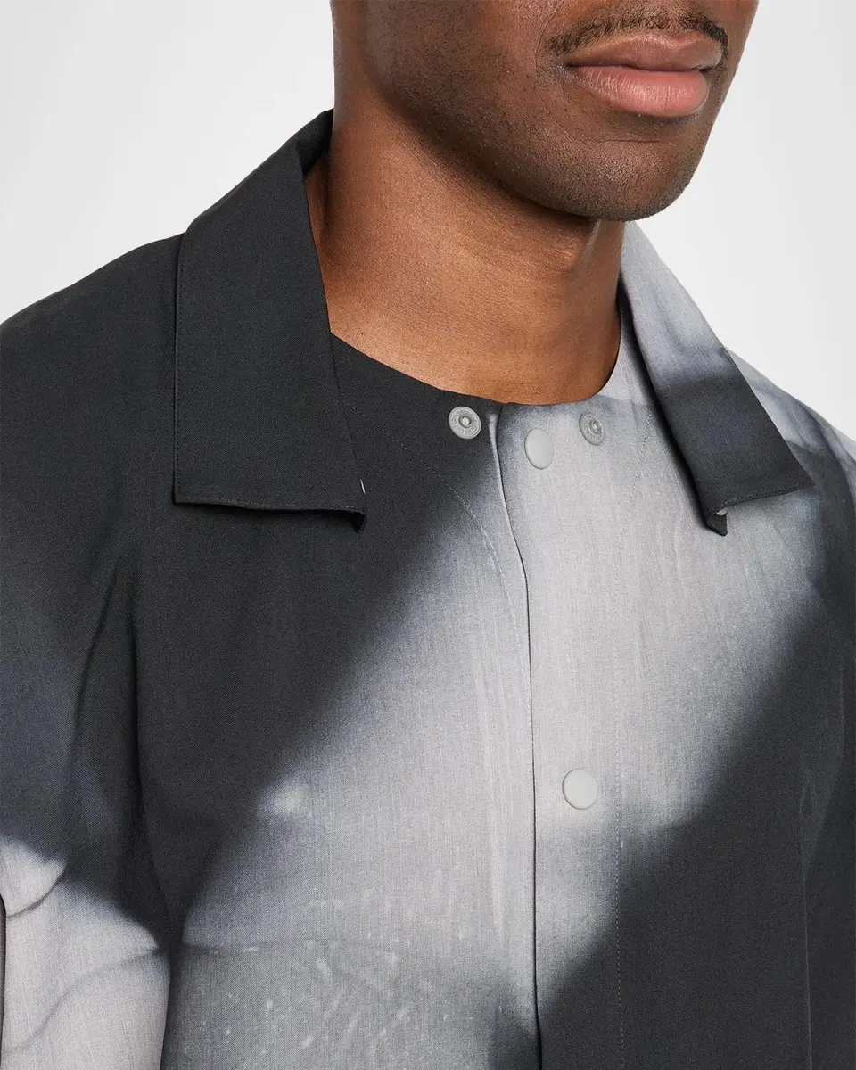 IM MEN Men's Abstract Print Button-Front Shirt | Thumbnail 5 IM MEN Men's Abstract Print Button-Front Shirt | Thumbnail 5