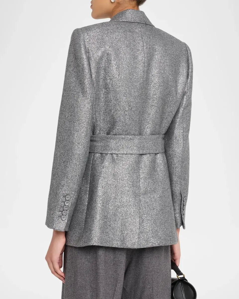 Kobi Halperin Trinity Belted Metallic Jacket | Thumbnail 3 Kobi Halperin Trinity Belted Metallic Jacket | Thumbnail 3