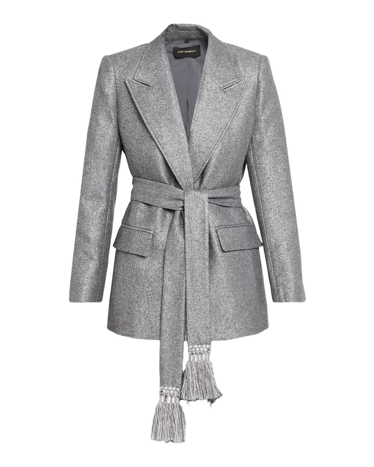 Kobi Halperin Trinity Belted Metallic Jacket
