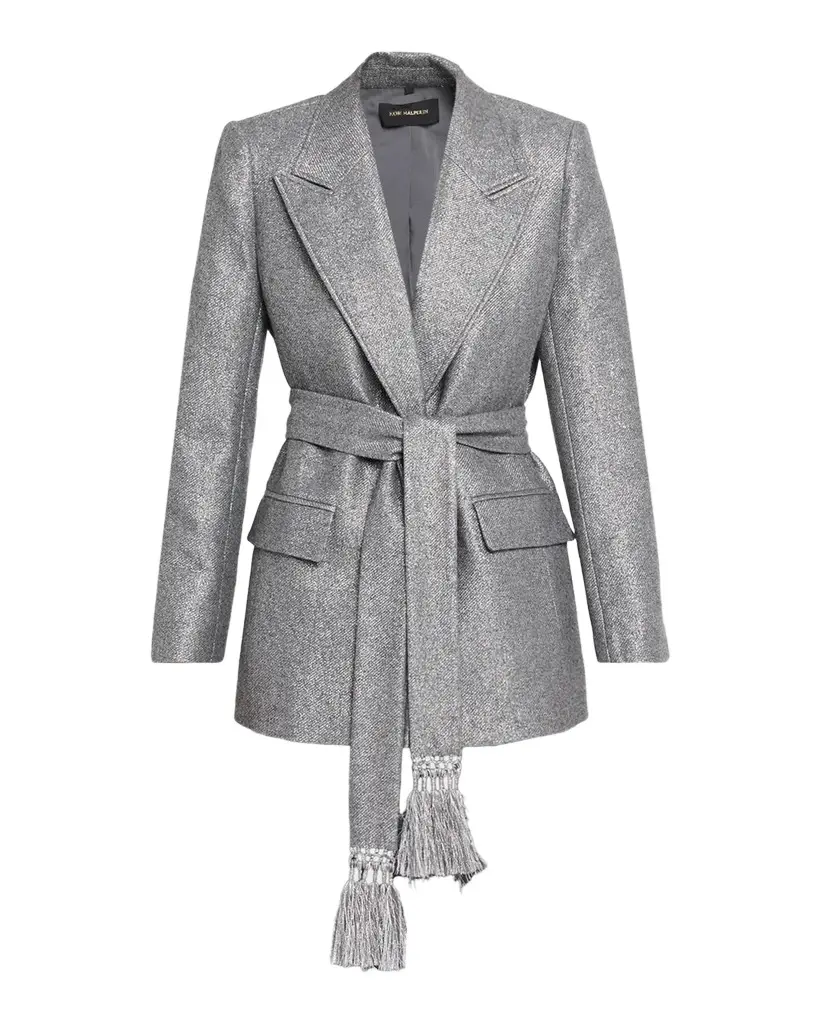 Kobi Halperin Trinity Belted Metallic Jacket