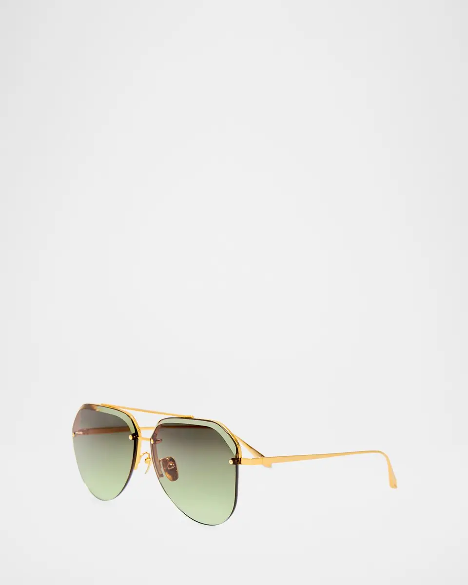 Linda Farrow Quynh 63MM Aviator Sunglasses | Thumbnail 3 Linda Farrow Quynh 63MM Aviator Sunglasses | Thumbnail 3