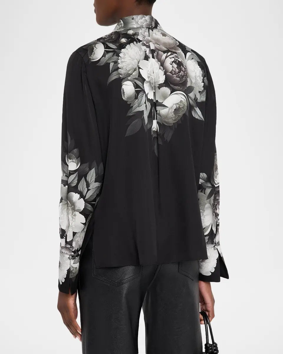 Kobi Halperin Kit Floral-Print Stretch Silk Blouse | Thumbnail 3
