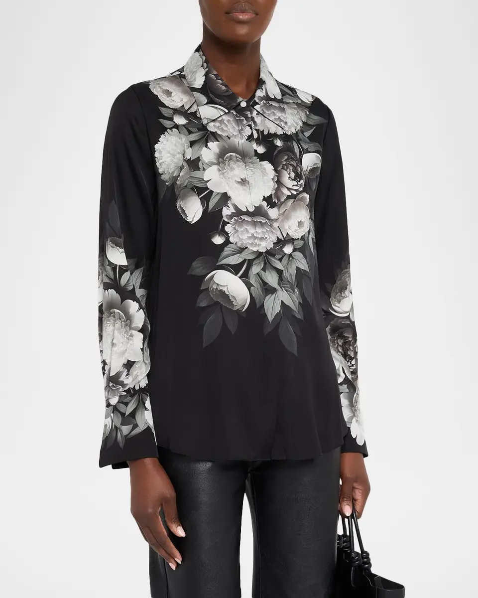 Kobi Halperin Kit Floral-Print Stretch Silk Blouse | Thumbnail 4