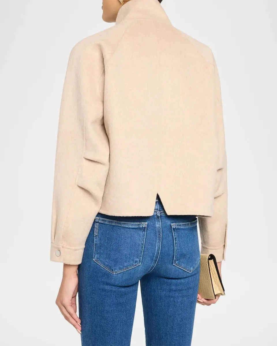 Elie Tahari The Eden Turtleneck Silk-Blend Jacket | Thumbnail 3 Elie Tahari The Eden Turtleneck Silk-Blend Jacket | Thumbnail 3