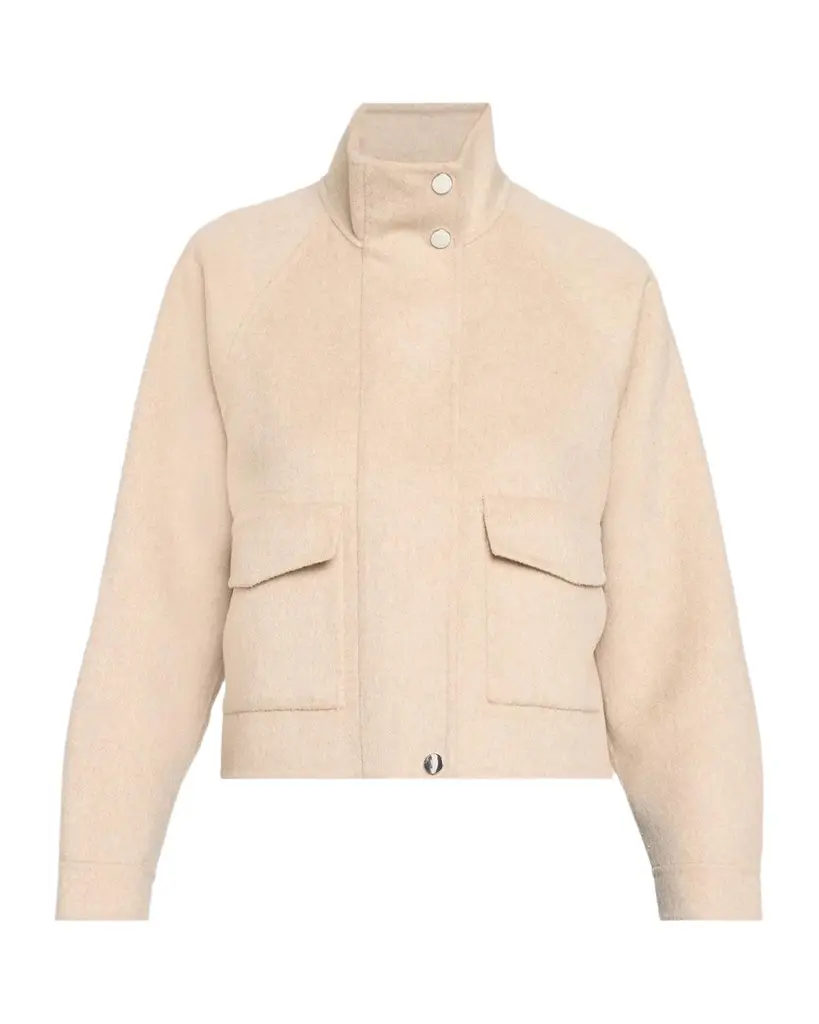 Elie Tahari The Eden Turtleneck Silk-Blend Jacket