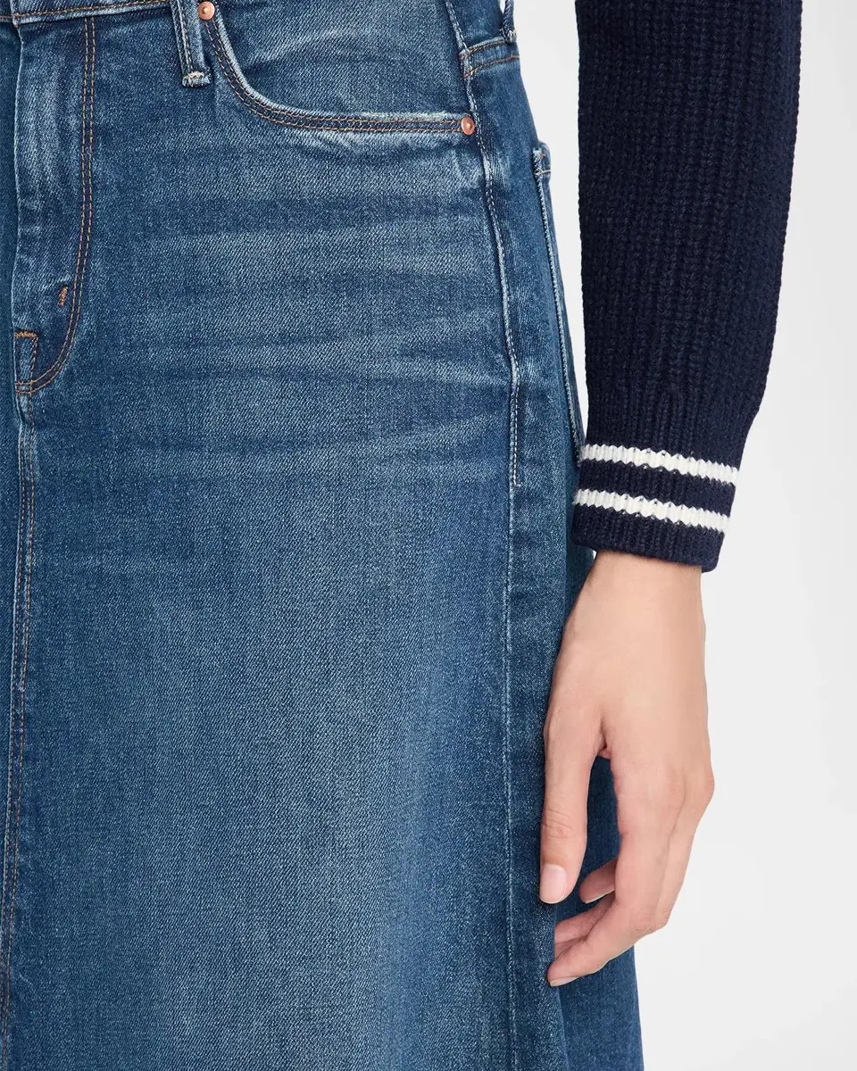 Mother The Circle Frayed Denim Midi Skirt | Thumbnail 5 Mother The Circle Frayed Denim Midi Skirt | Thumbnail 5