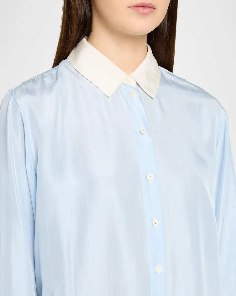 Frame The Standard Striped Silk Shirt | Thumbnail 5