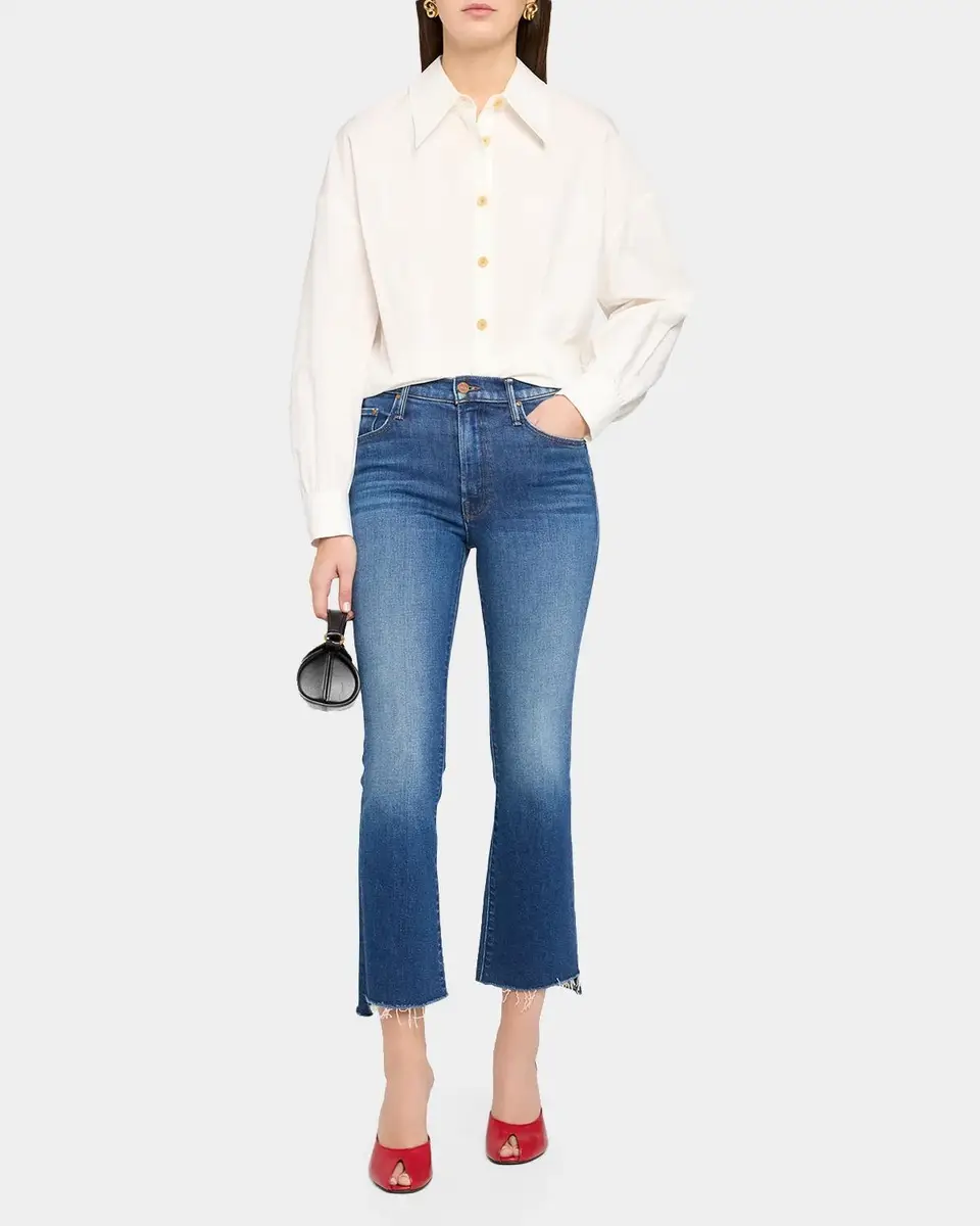 Mother The Insider Frayed Bootcut Ankle Jeans | Thumbnail 2 Mother The Insider Frayed Bootcut Ankle Jeans | Thumbnail 2