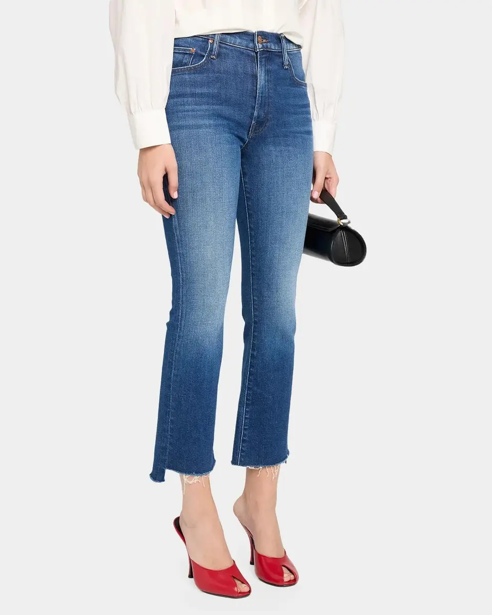 Mother The Insider Frayed Bootcut Ankle Jeans | Thumbnail 4 Mother The Insider Frayed Bootcut Ankle Jeans | Thumbnail 4
