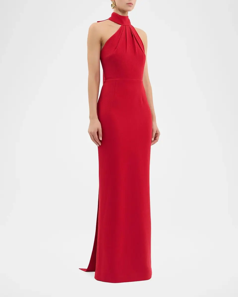 Rebecca Vallance Raziel Crepe Column Gown | Thumbnail 4 Rebecca Vallance Raziel Crepe Column Gown | Thumbnail 4
