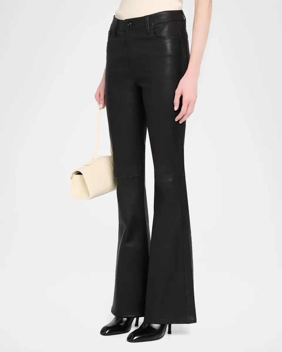Frame Leather Flared Pants | Thumbnail 4 Frame Leather Flared Pants | Thumbnail 4