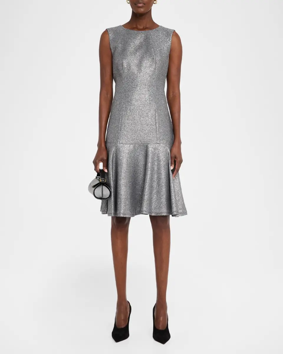 Kobi Halperin Brett Metallic Flounce Dress | Thumbnail 2