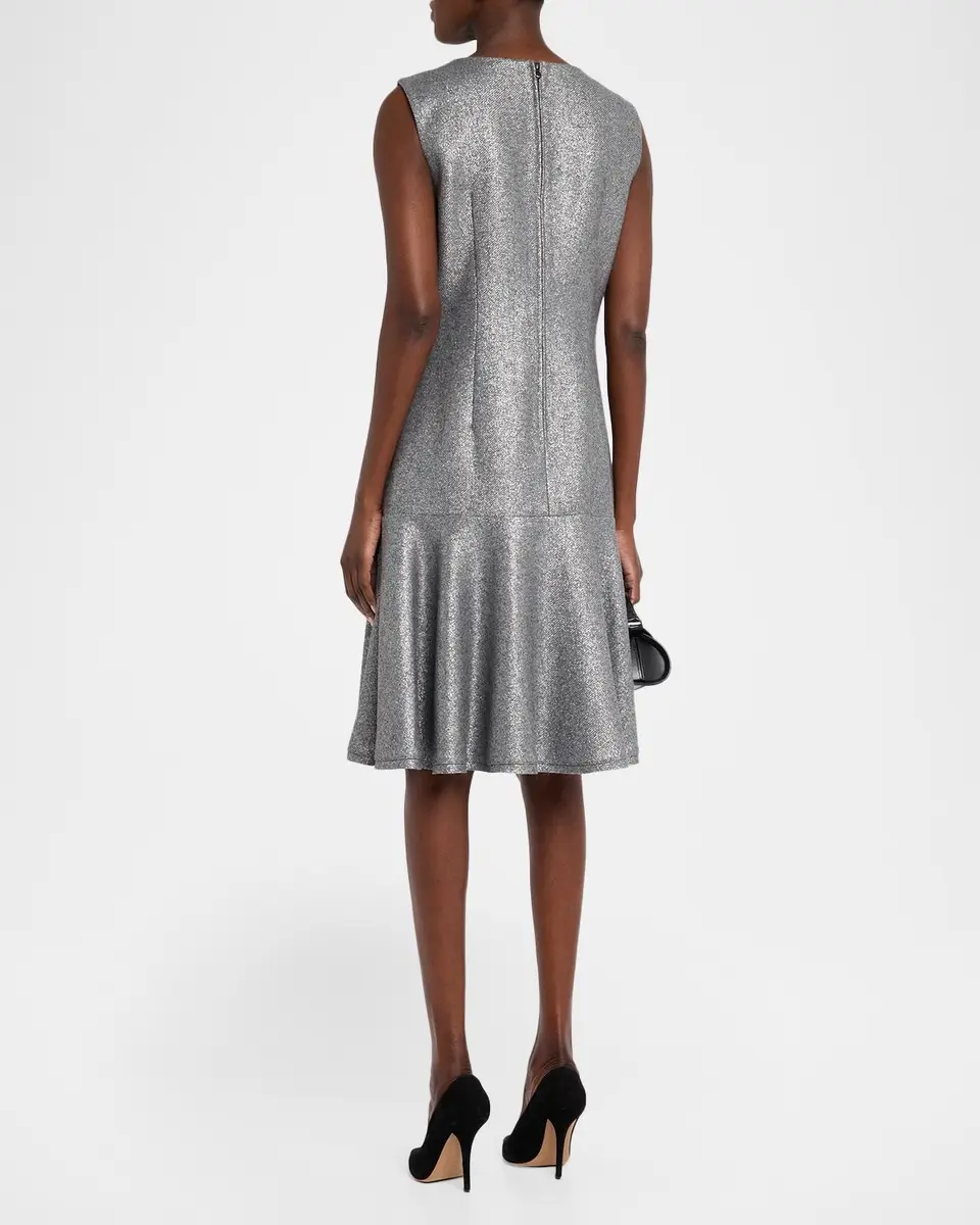 Kobi Halperin Brett Metallic Flounce Dress | Thumbnail 3