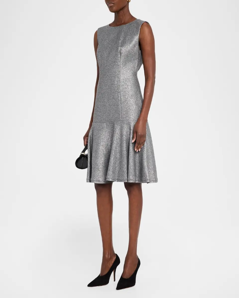 Kobi Halperin Brett Metallic Flounce Dress | Thumbnail 4