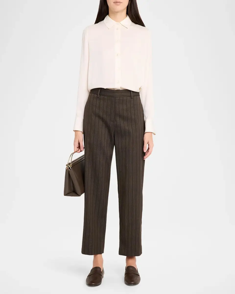 TWP Roberts Pinstriped Wool-Blend Straight-Leg Pants | Thumbnail 2 TWP Roberts Pinstriped Wool-Blend Straight-Leg Pants | Thumbnail 2
