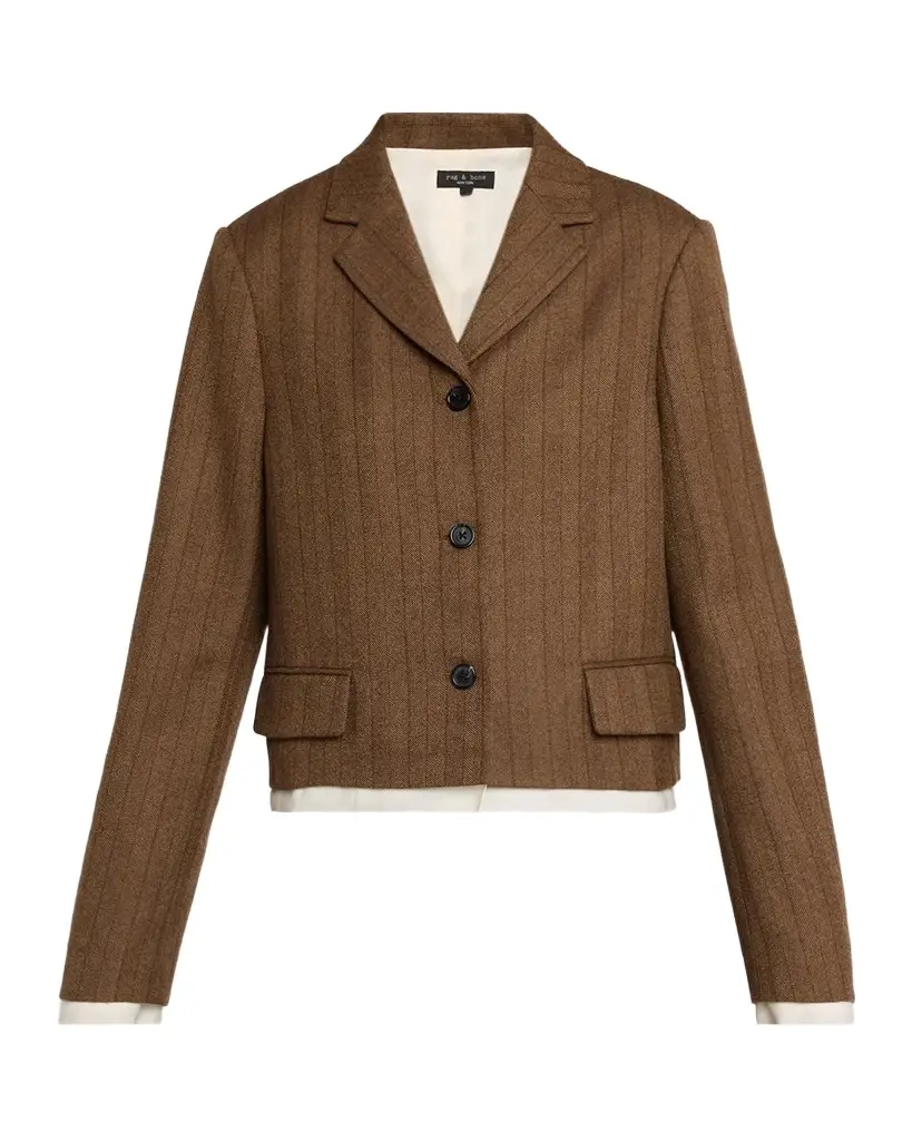 rag & bone Lawrence Cropped Single-Breasted Jacket