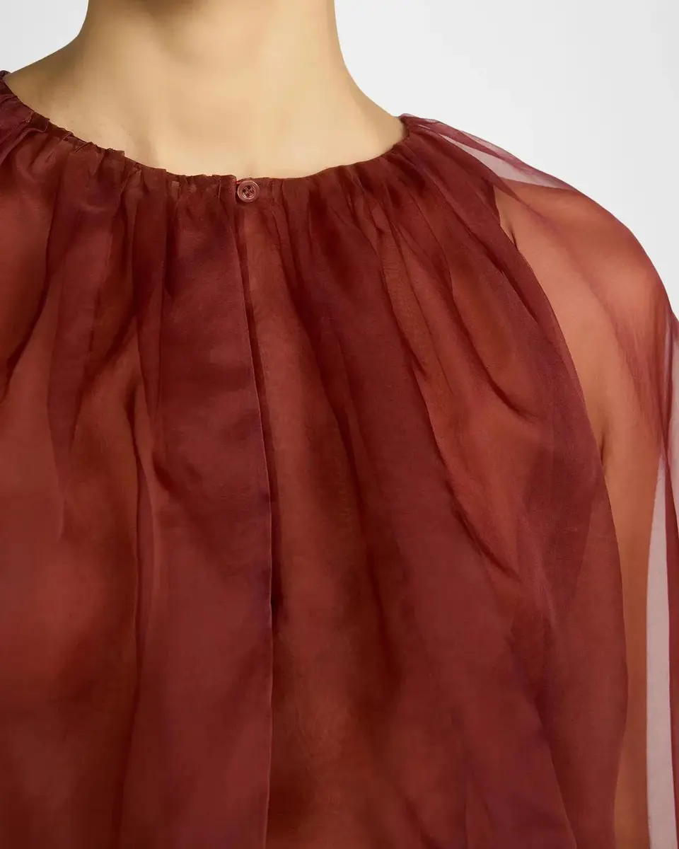 Frame The Sheer Balloon Blouse | Thumbnail 5 Frame The Sheer Balloon Blouse | Thumbnail 5