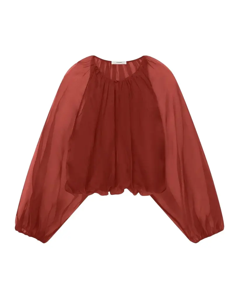 Frame The Sheer Balloon Blouse