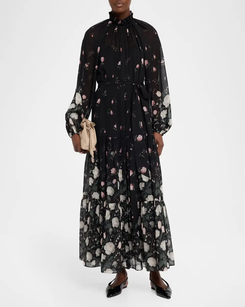 Kobi Halperin Robin Tiered Floral-Print Chiffon Maxi Dress | Thumbnail 2 Kobi Halperin Robin Tiered Floral-Print Chiffon Maxi Dress | Thumbnail 2