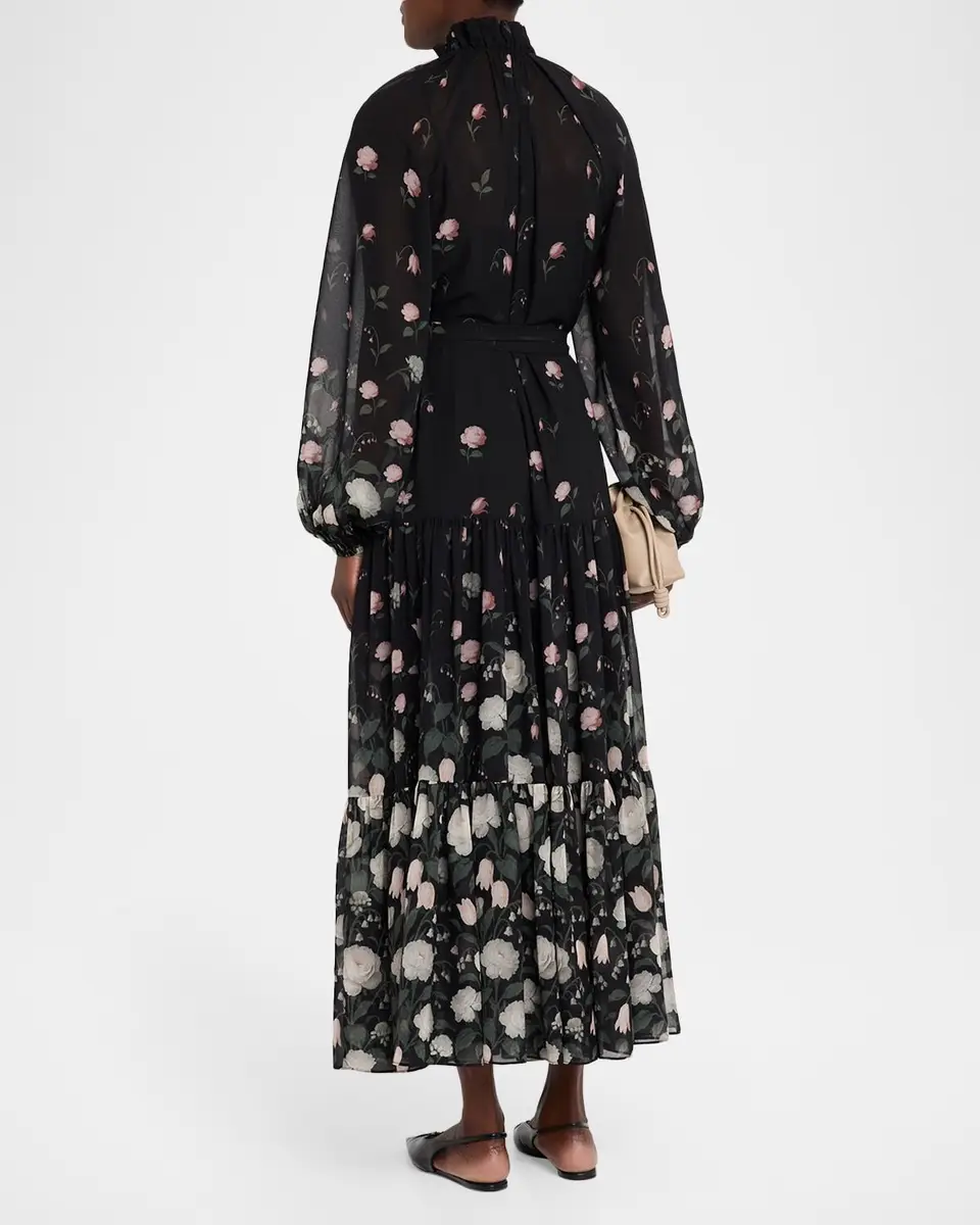 Kobi Halperin Robin Tiered Floral-Print Chiffon Maxi Dress | Thumbnail 3 Kobi Halperin Robin Tiered Floral-Print Chiffon Maxi Dress | Thumbnail 3