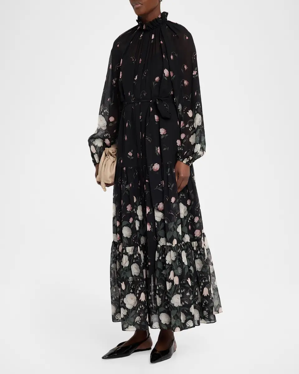 Kobi Halperin Robin Tiered Floral-Print Chiffon Maxi Dress | Thumbnail 4 Kobi Halperin Robin Tiered Floral-Print Chiffon Maxi Dress | Thumbnail 4