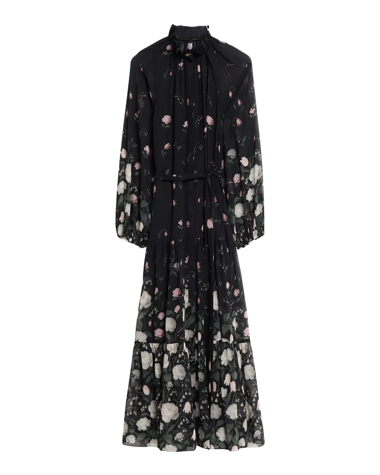 Robin Tiered Floral-Print Chiffon Maxi Dress Robin Tiered Floral-Print Chiffon Maxi Dress