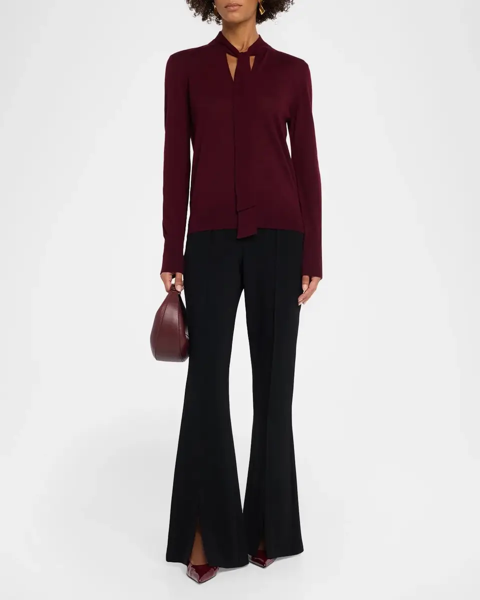 Kobi Halperin Felicity Tie-Neck Merino Wool Sweater | Thumbnail 2 Kobi Halperin Felicity Tie-Neck Merino Wool Sweater | Thumbnail 2