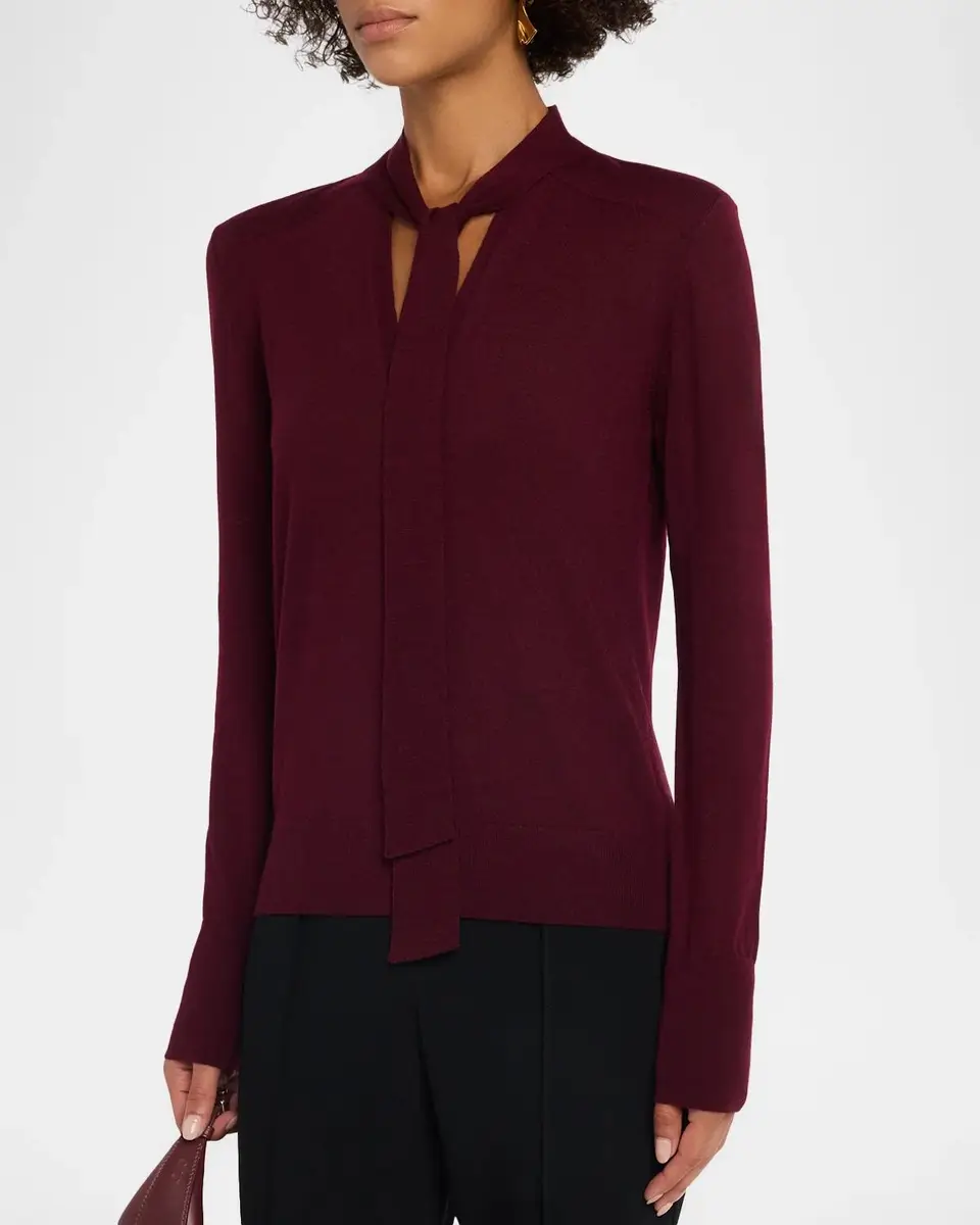 Kobi Halperin Felicity Tie-Neck Merino Wool Sweater | Thumbnail 3 Kobi Halperin Felicity Tie-Neck Merino Wool Sweater | Thumbnail 3