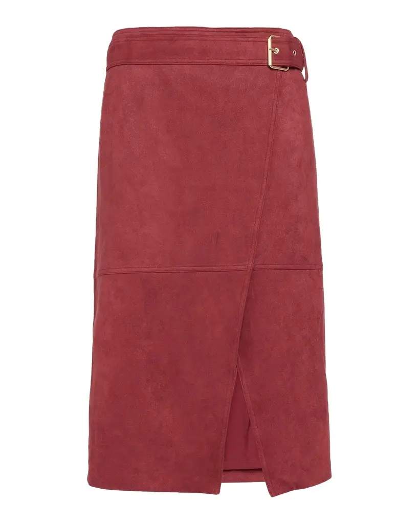 The Danica Faux Suede Midi Skirt The Danica Faux Suede Midi Skirt