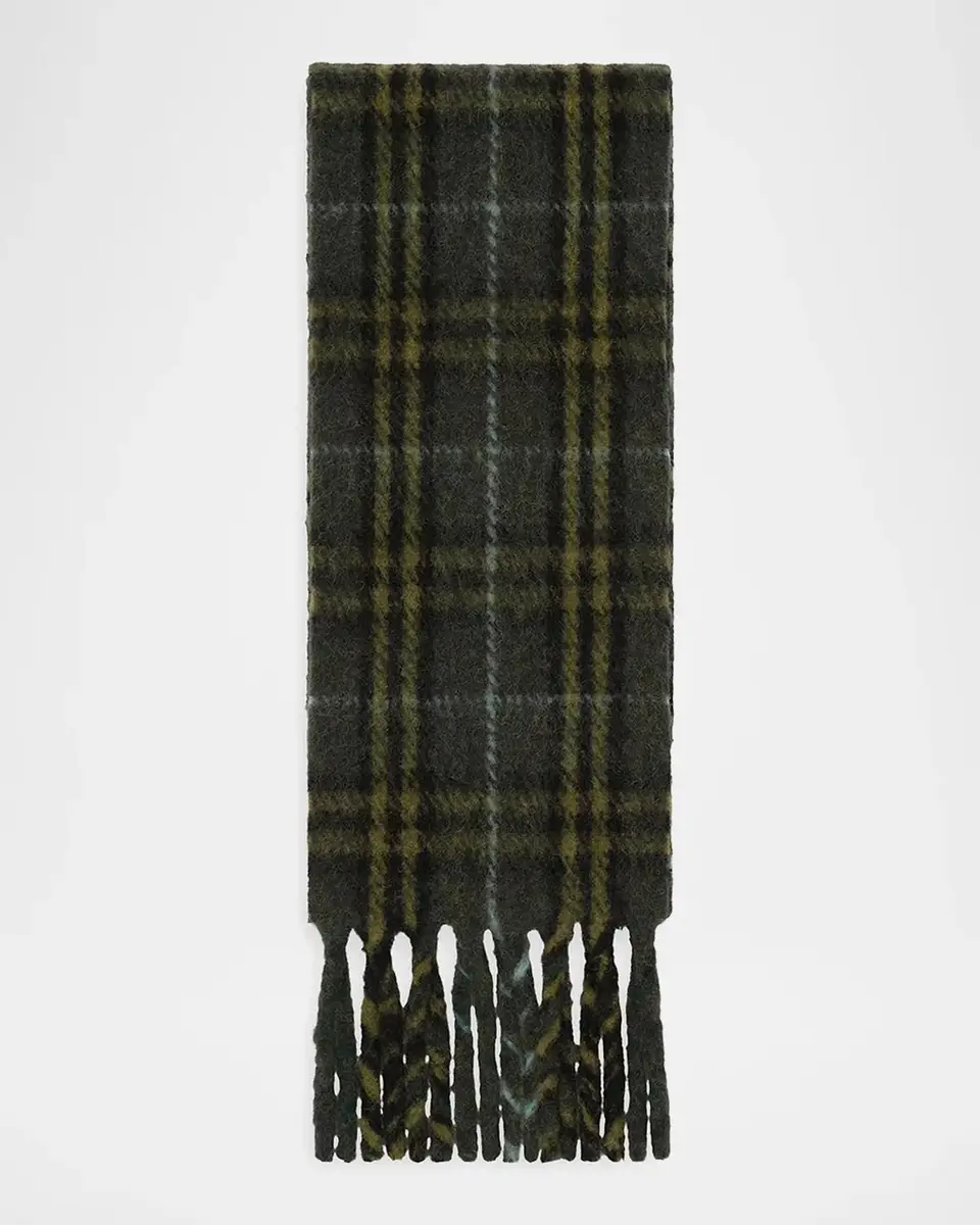 Burberry Narrow Check Alpaca Wool-Blend Scarf | Thumbnail 4 Burberry Narrow Check Alpaca Wool-Blend Scarf | Thumbnail 4
