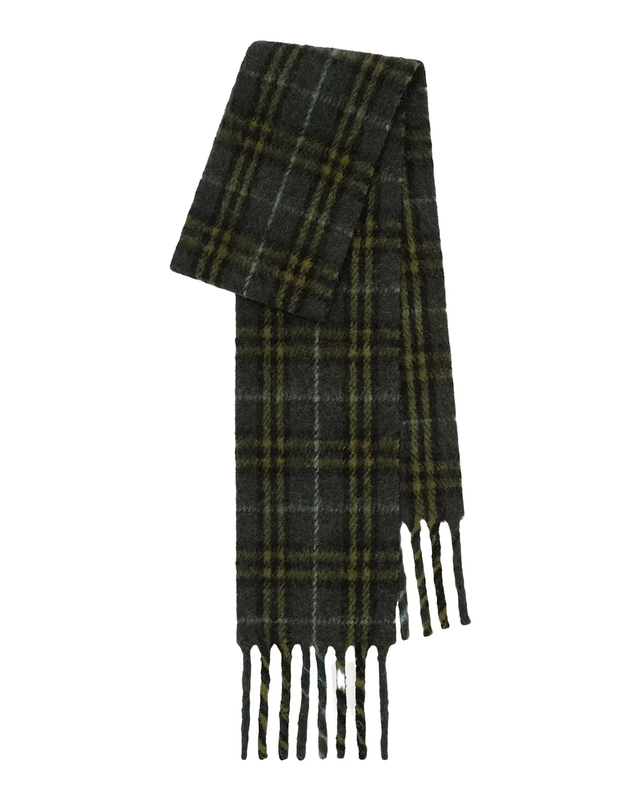 Narrow Check Alpaca Wool-Blend Scarf Narrow Check Alpaca Wool-Blend Scarf