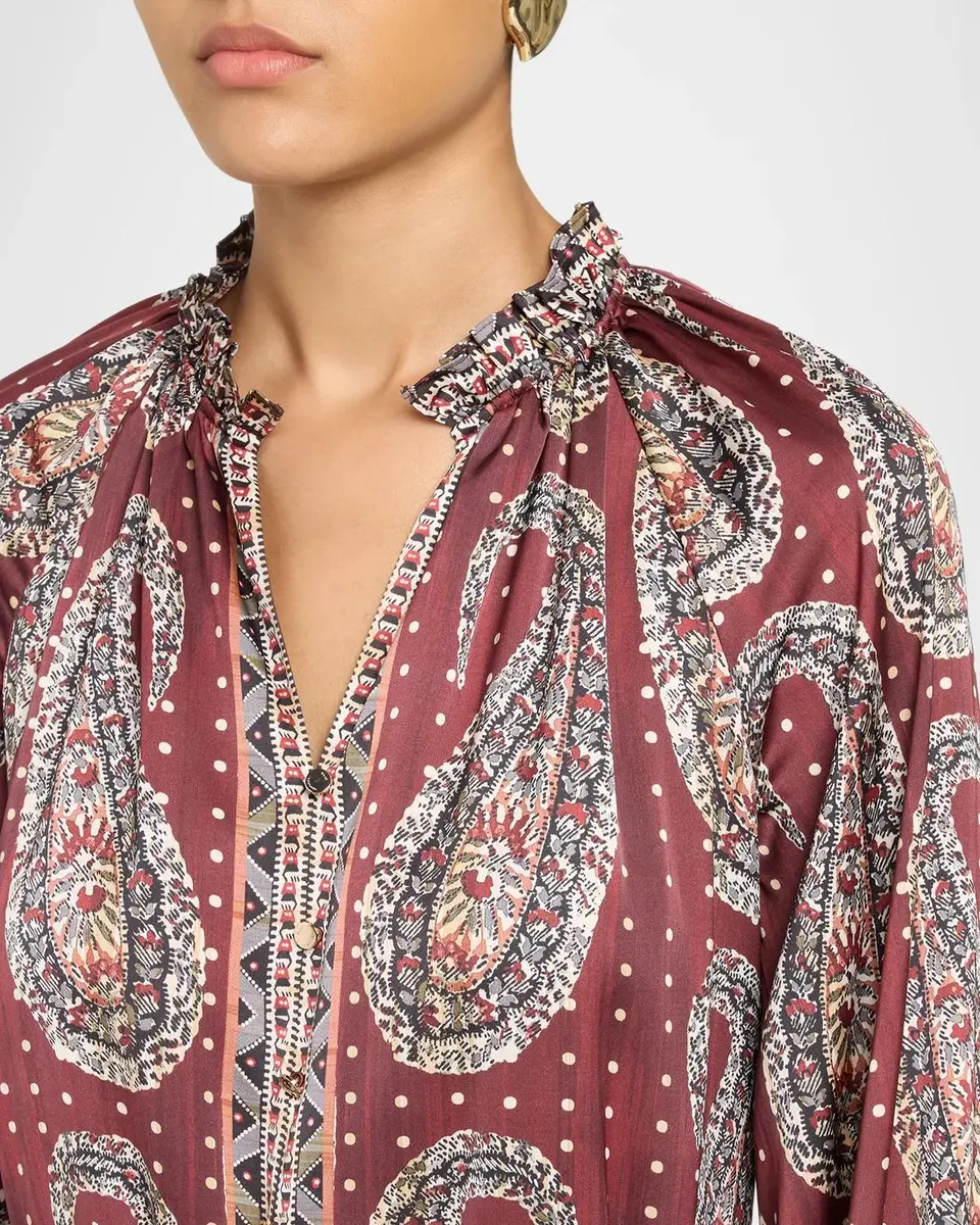 Elie Tahari The Sienna Paisley-Print Flounce Midi Dress | Thumbnail 5 Elie Tahari The Sienna Paisley-Print Flounce Midi Dress | Thumbnail 5