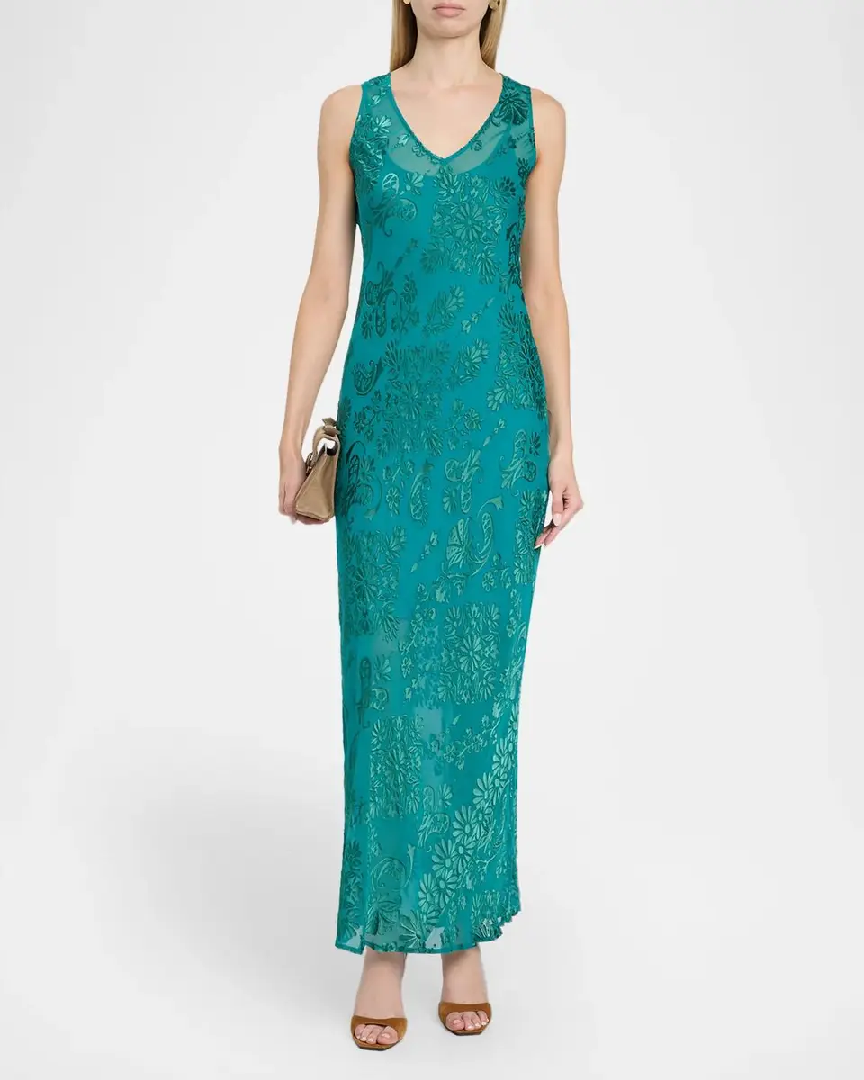 Johnny Was Mira Floral Burnout Maxi Slip Dress | Thumbnail 2 Johnny Was Mira Floral Burnout Maxi Slip Dress | Thumbnail 2