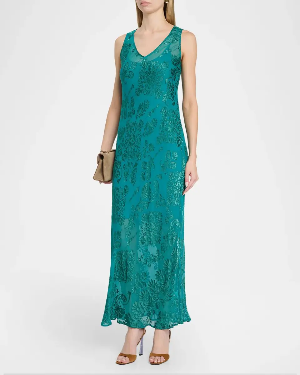 Johnny Was Mira Floral Burnout Maxi Slip Dress | Thumbnail 4 Johnny Was Mira Floral Burnout Maxi Slip Dress | Thumbnail 4